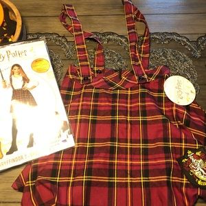 Harry Potter Gryffindor suspender skirt
